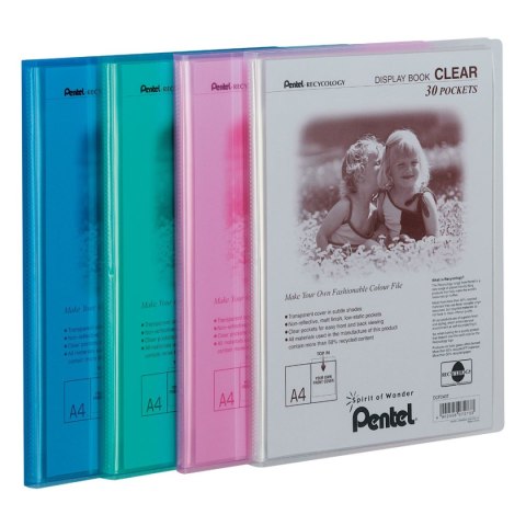 Teczka ofertowa Pentel Clear A4 kolor: przezroczysty 30 kieszeni Teczka ofertowa Pentel Clear A4 kolor: przezroczysty 30 kieszeni