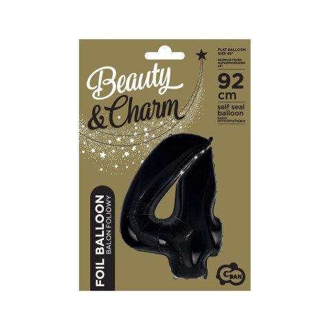 Balon foliowy Godan cyfra 4 CZARNA 45cal (FG-C85CZ4) Balon foliowy Godan cyfra 4 CZARNA 45cal (FG-C85CZ4)