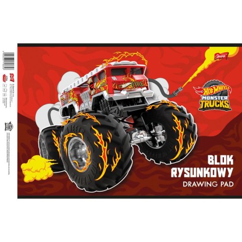 Blok rysunkowy Unipap Mattel Hot Wheels A4 biały 20k Blok rysunkowy Unipap Mattel Hot Wheels A4 biały 20k
