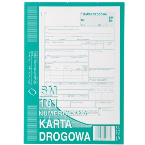 Druk offsetowy Michalczyk i Prokop Karta drogowa sam. osob. Numerowana A5 A5 80k. (802-3-N) Druk offsetowy Michalczyk i Prokop Karta drogowa sam. osob. Numerowana A5 A5 80k. (802-3-N)