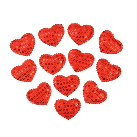 Naklejka (nalepka) Arpex cekinowe serduszka 3,5cm - 12szt. (WA7859) Naklejka (nalepka) Arpex cekinowe serduszka 3,5cm - 12szt. (WA7859)