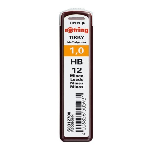 Wkład do ołówka (grafit) Rotring HB 1,0mm Wkład do ołówka (grafit) Rotring HB 1,0mm