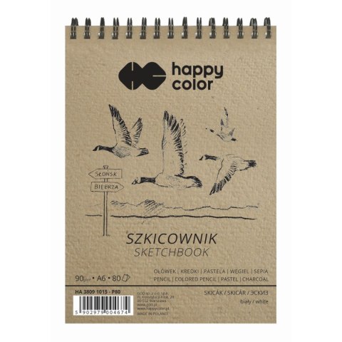Blok artystyczny Gdd Happy Color szkicownik A6 90g 80k (HA 3809 1015-P80) Blok artystyczny Gdd Happy Color szkicownik A6 90g 80k (HA 3809 1015-P80)