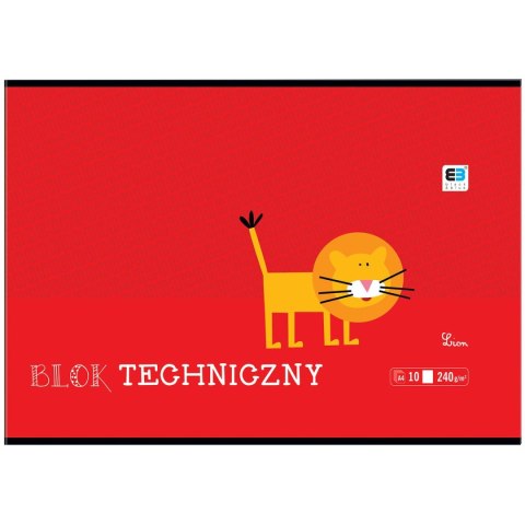 Blok techniczny Interdruk B&B KIDS A4 białe 240g 10k (BLTBB) Blok techniczny Interdruk B&B KIDS A4 białe 240g 10k (BLTBB)