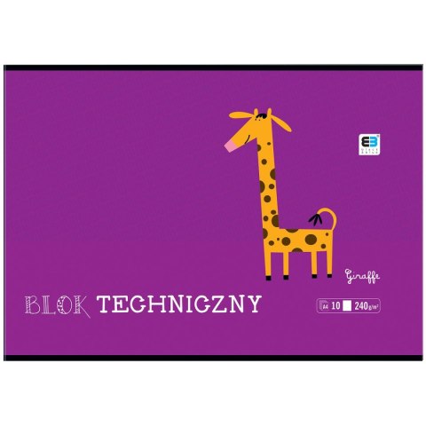 Blok techniczny Interdruk B&B KIDS A4 białe 240g 10k (BLTBB) Blok techniczny Interdruk B&B KIDS A4 białe 240g 10k (BLTBB)