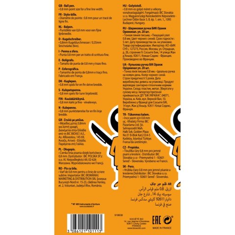 Długopis Bic Orange niebieski 0,3mm Długopis Bic Orange niebieski 0,3mm