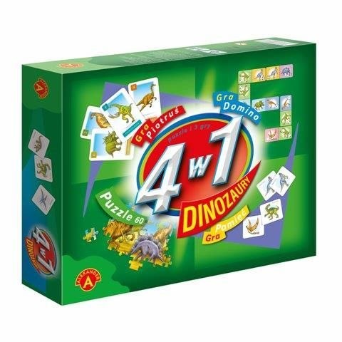 Gra logiczna Alexander DINOZAURY 4 w 1 Domino (5906018005561) Gra logiczna Alexander DINOZAURY 4 w 1 Domino (5906018005561)
