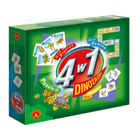 Gra logiczna Alexander DINOZAURY 4 w 1 Domino (5906018005561) Gra logiczna Alexander DINOZAURY 4 w 1 Domino (5906018005561)