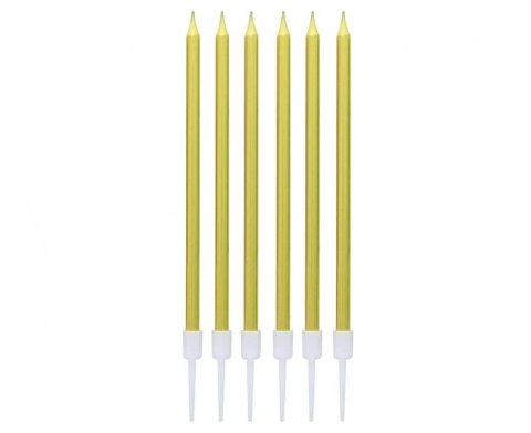 Świeczka urodzinowa Godan metaliczne złote, 13.5x0.4 cm, 6 szt. (BH-SMZL) Świeczka urodzinowa Godan metaliczne złote, 13.5x0.4 cm, 6 szt. (BH-SMZL)