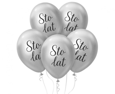 Balon gumowy Godan Sto Lat, platynowe srebrne mix 12cal (GZ-SSL5) Balon gumowy Godan Sto Lat, platynowe srebrne mix 12cal (GZ-SSL5)