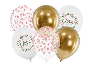 Balon gumowy Partydeco Love, mix mix 300mm (SB14P-321-000-6)