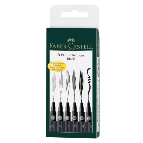 Flamaster Faber Castell PITT ARTIST PEN CZARNY 199 ETUI 6 SZT 6 kol. (167116 FC) Flamaster Faber Castell PITT ARTIST PEN CZARNY 199 ETUI 6 SZT 6 kol. (167116 FC)