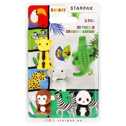 Gumka do mazania Starpak Safari 5 szt (505318) Gumka do mazania Starpak Safari 5 szt (505318)