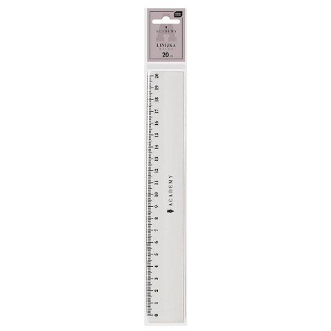 Linijka plastik Interdruk ACADEMY plastikowa 59022773460001 20cm (20cm) Linijka plastik Interdruk ACADEMY plastikowa 59022773460001 20cm (20cm)