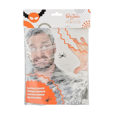Ozdoba halloweenowa Arpex pajęczyna z pająkiem (HA1429) Ozdoba halloweenowa Arpex pajęczyna z pająkiem (HA1429)