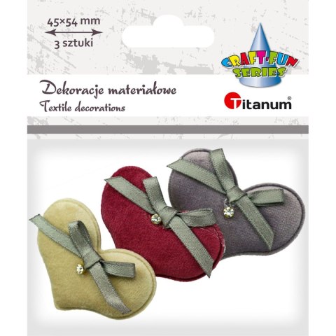 Ozdoba materiałowa Titanum Craft-Fun Series serca (BY034) Ozdoba materiałowa Titanum Craft-Fun Series serca (BY034)