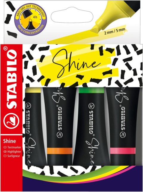Zakreślacz Stabilo SHINE, mix 2,5-5,0mm (76/4) Zakreślacz Stabilo SHINE, mix 2,5-5,0mm (76/4)