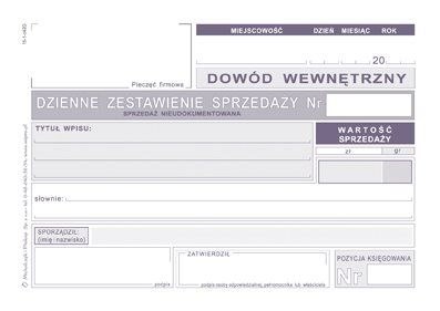 Druk offsetowy Michalczyk i Prokop DZIENNE ZEST SPRZED NIEUD. K15 A6 50k. (K-15) Druk offsetowy Michalczyk i Prokop DZIENNE ZEST SPRZED NIEUD. K15 A6 50k. (K-15)