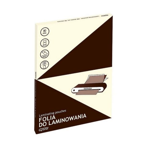 Folia do laminowania Grand A4 przezroczysty 80mic. (160-2192) Folia do laminowania Grand A4 przezroczysty 80mic. (160-2192)