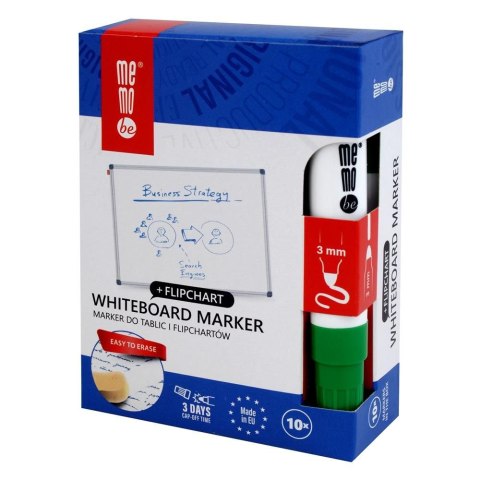 Marker suchościeralny Memobe zielony, zielony 1-3mm okrągła końcówka (MM350-04) Marker suchościeralny Memobe zielony, zielony 1-3mm okrągła końcówka (MM350-04)