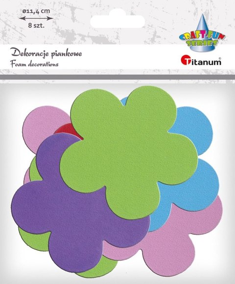 Ozdoba piankowa Titanum Craft-Fun Series kwiaty 8szt. (AD098) Ozdoba piankowa Titanum Craft-Fun Series kwiaty 8szt. (AD098)
