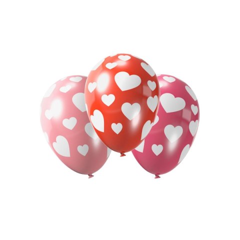 Balon gumowy Arpex z nadrukiem serca bd mix 280mm (K4095) Balon gumowy Arpex z nadrukiem serca bd mix 280mm (K4095)