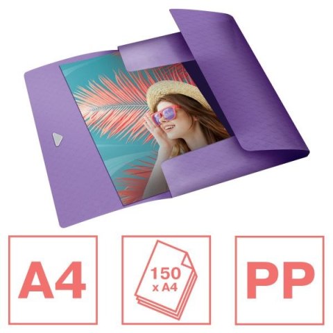 Teczka plastikowa na gumkę Colour Breeze A4 lawendowy Esselte (628440) Teczka plastikowa na gumkę Colour Breeze A4 lawendowy Esselte (628440)