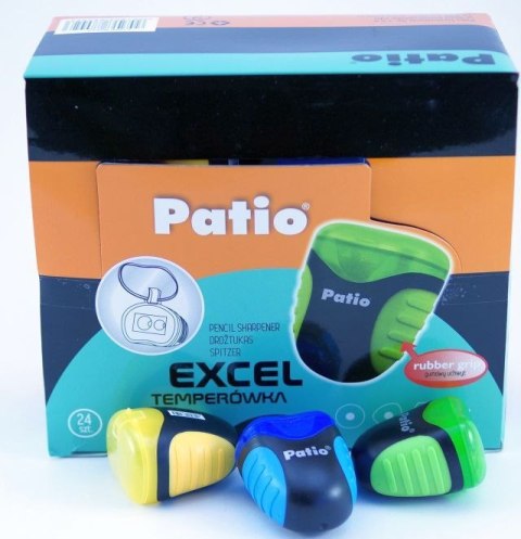 Temperówka Patio Excel podwójna mix plastik (31523) Temperówka Patio Excel podwójna mix plastik (31523)