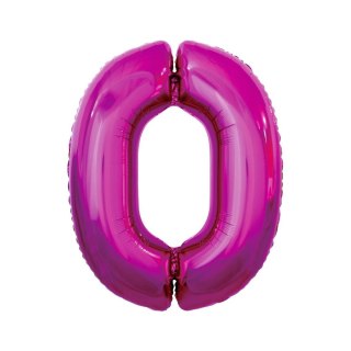 Balon foliowy Godan cyfra 0 różowa 85 cm 45cal (FG-C85r0)