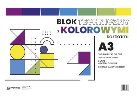 Blok techniczny Wektor kolor A3 mix 160g 10k Blok techniczny Wektor kolor A3 mix 160g 10k