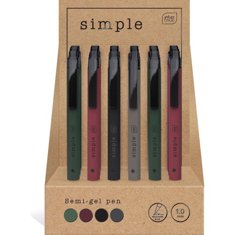 Długopis żelowy Interdruk SIMPLE niebieski 1,0mm (5902277313249) Długopis żelowy Interdruk SIMPLE niebieski 1,0mm (5902277313249)