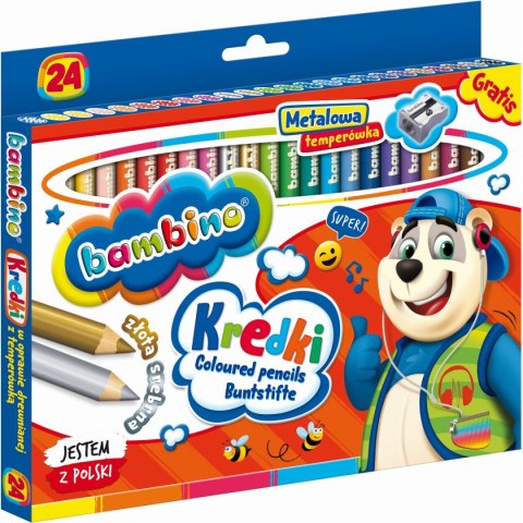 Kredki ołówkowe St.Majewski BAMBINO 24 kol. Kredki ołówkowe St.Majewski BAMBINO 24 kol.