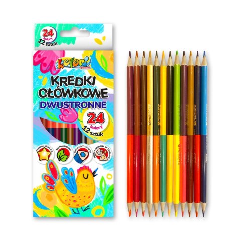 Kredki ołówkowe Penmate Kolori dwustronne 12/24 k 24 kol. (TT8311) Kredki ołówkowe Penmate Kolori dwustronne 12/24 k 24 kol. (TT8311)