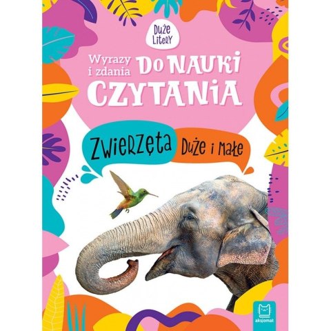Książeczka edukacyjna Aksjomat Wyrazy i zdania do nauki czytania. Duże litery. Zwierzęta duże i małe Książeczka edukacyjna Aksjomat Wyrazy i zdania do nauki czytania. Duże litery. Zwierzęta duże i małe