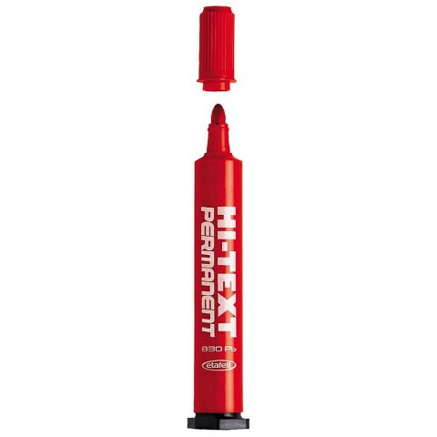 Marker permanentny Fibracolor Hi-Text 830/PB, czerwony 1,0-5,0mm ścięta końcówka Marker permanentny Fibracolor Hi-Text 830/PB, czerwony 1,0-5,0mm ścięta końcówka