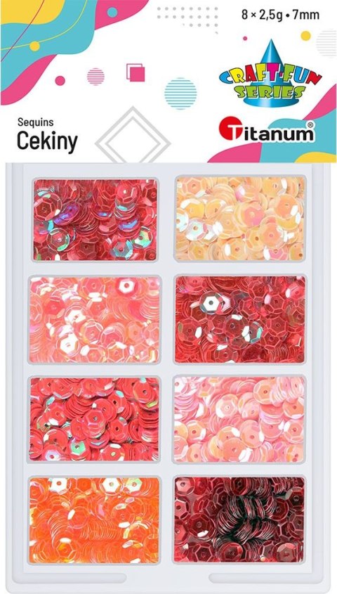 Cekiny Titanum Craft-Fun Series 8 kolorów mix 2,5g (3G8P 160164) Cekiny Titanum Craft-Fun Series 8 kolorów mix 2,5g (3G8P 160164)