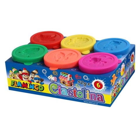 Ciastolina Flamingo 6 kol. 300g (334699) Ciastolina Flamingo 6 kol. 300g (334699)
