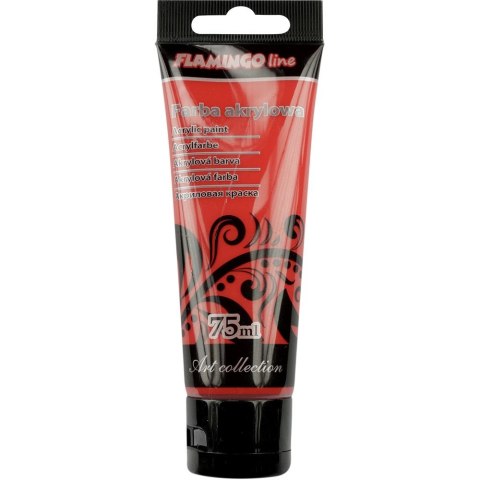 Farba akrylowa Flamingo Line kolor: czerwony 75ml (027) Farba akrylowa Flamingo Line kolor: czerwony 75ml (027)