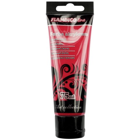 Farba akrylowa Flamingo Line kolor: karminowy 75ml (032) Farba akrylowa Flamingo Line kolor: karminowy 75ml (032)