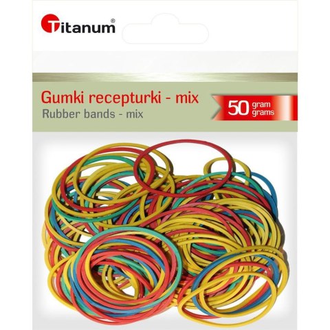 Gumki recepturki Titanum 50g śr. (mix)mm Gumki recepturki Titanum 50g śr. (mix)mm