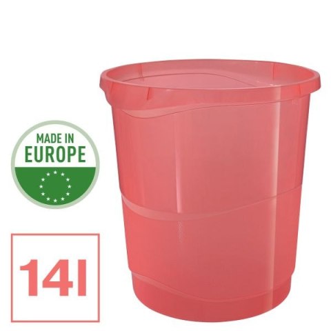 Kosz na śmieci Esselte Colour Breeze kolor: koralowy 14L (628461) Kosz na śmieci Esselte Colour Breeze kolor: koralowy 14L (628461)