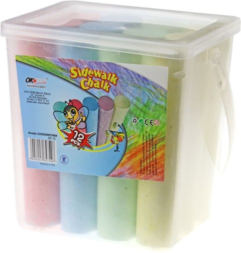 Kreda jumbo w wiaderku kolor: mix 12 szt Kreda jumbo w wiaderku kolor: mix 12 szt