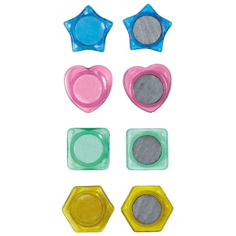 Magnes Fun&Joy Mix kształtów mix śr. 28mm 8 sztuk Magnes Fun&Joy Mix kształtów mix śr. 28mm 8 sztuk