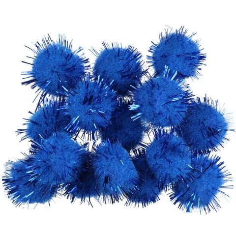 Pompony Titanum Craft-Fun Series brokatowe chabrowy 15 szt (338548) Pompony Titanum Craft-Fun Series brokatowe chabrowy 15 szt (338548)