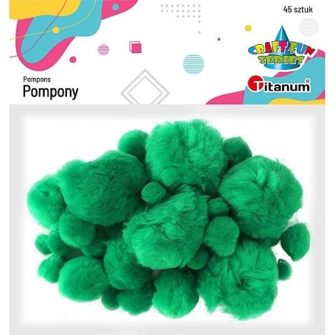 Pompony Titanum Craft-Fun Series zielone 45 szt (16073A) Pompony Titanum Craft-Fun Series zielone 45 szt (16073A)
