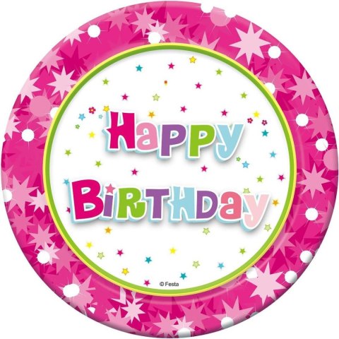 Talerz jednorazowy Godan Happy Birthday HAPPY BIRTHDAY 18CM/6SZT śr. 180mm 6 szt (PF-THBRR) Talerz jednorazowy Godan Happy Birthday HAPPY BIRTHDAY 18CM/6SZT śr. 180mm 6 szt (PF-THBRR)
