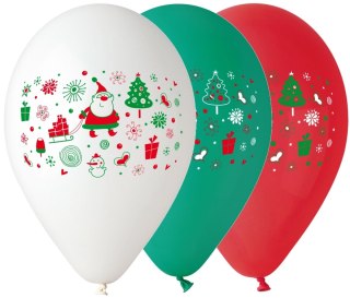 Balon gumowy Godan BOŻE NARODZENIE MIKOŁAJ 5 szt mix (GB/PG24)