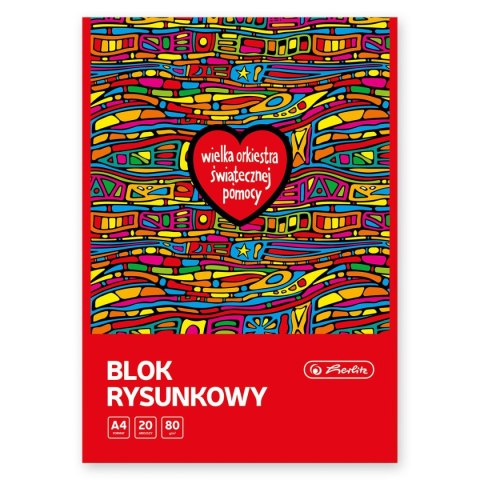 Blok rysunkowy Herlitz WOŚP A4 biały 80g 20k (9586074) Blok rysunkowy Herlitz WOŚP A4 biały 80g 20k (9586074)