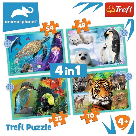 Puzzle Trefl 4w1 el. (34382) Puzzle Trefl 4w1 el. (34382)