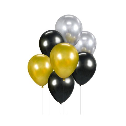 Balon gumowy Godan Bukiet balonowy złoto-srebrno-czarny, 7 szt. miedziana 300mm 12cal (BB-ZSC7) Balon gumowy Godan Bukiet balonowy złoto-srebrno-czarny, 7 szt. miedziana 300mm 12cal (BB-ZSC7)